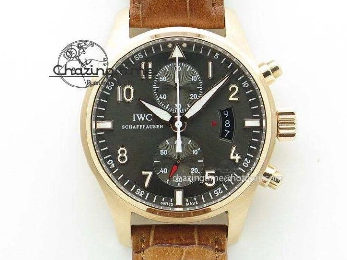 MIROTIME 0312 Compact Big Pilot “Markus Buhler” IW5003 Turbine V6F Best Edition Grey Dial On Leather Strap A 7314